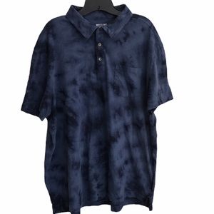 Mossimo Supply Co Blue Tie Dye Print Polo Size XXL